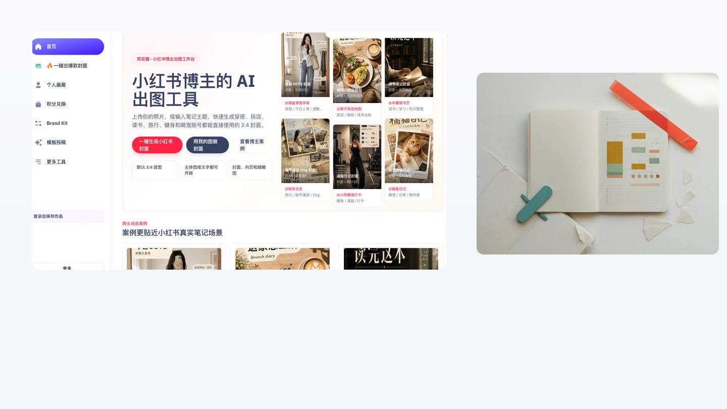 梵花猫 AI 出图工具生成的内容视觉示例
